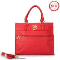 michael kors logo-print medium rood bakken Koop Goedkope rf140939